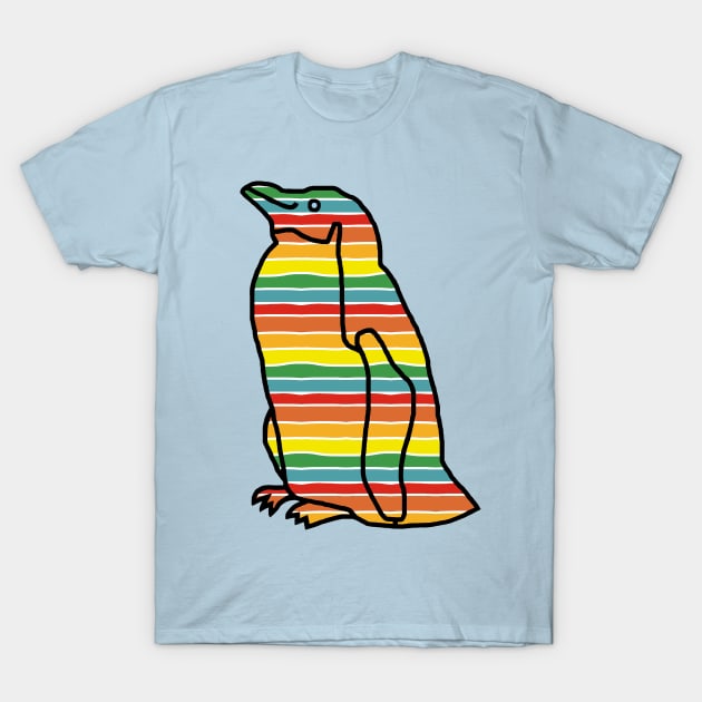 Energy Stripes Penguin T-Shirt by ellenhenryart